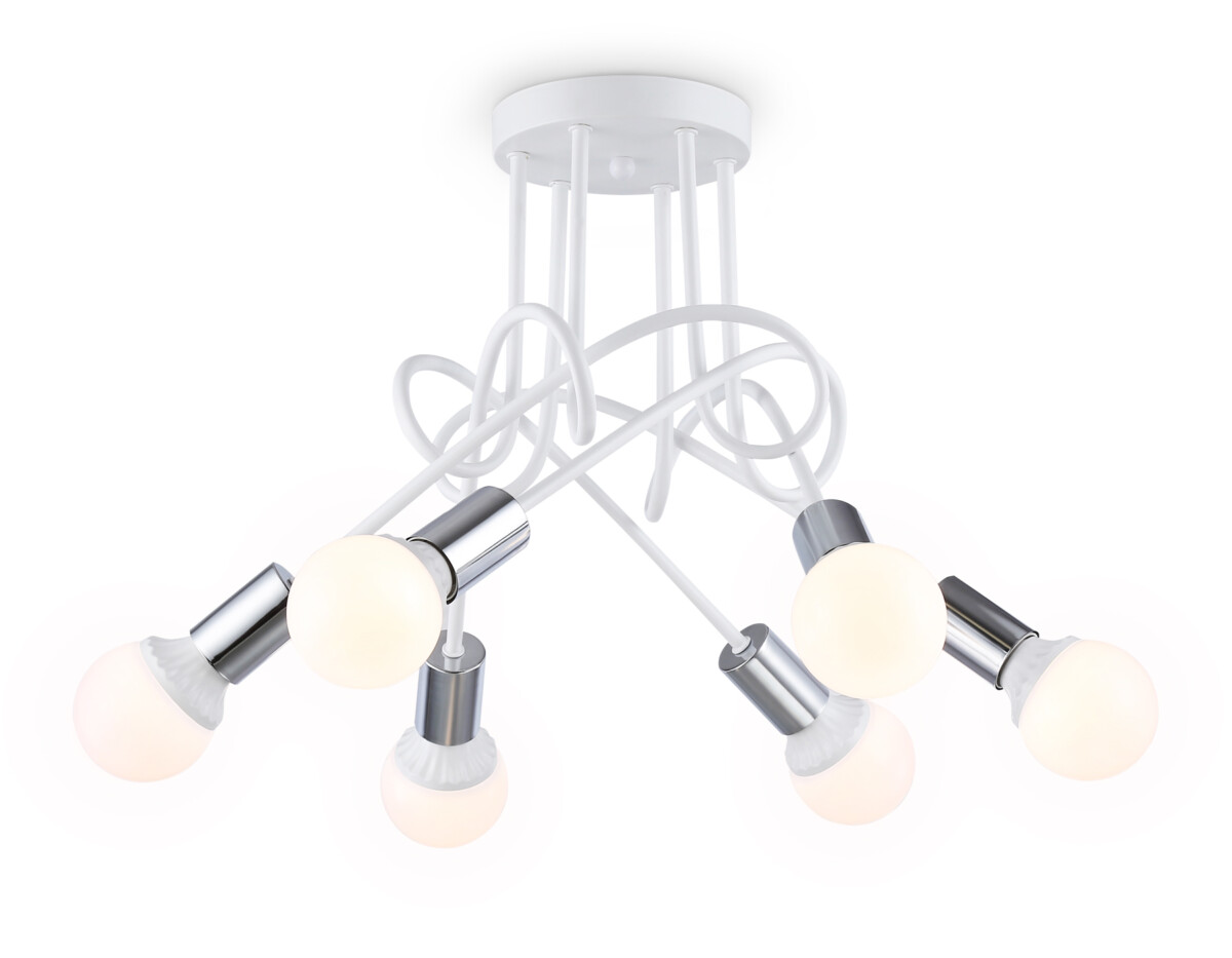 TR80417/6 WH/CH белый/хром E27/6 max 60W D690*370 — изображение 6