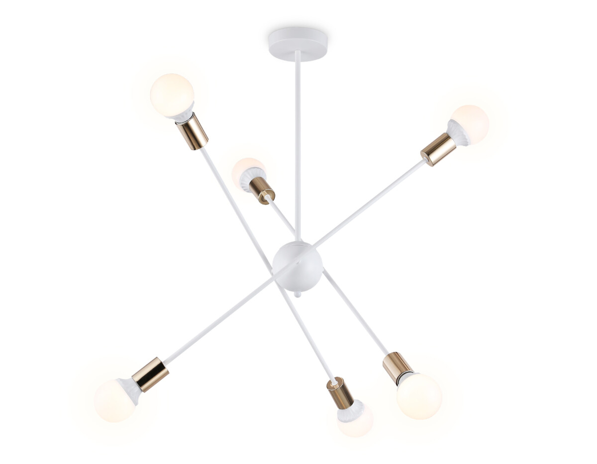 TR80432/6 WH/GD белый/золото E27/6 max 60W D950*730 — изображение 6