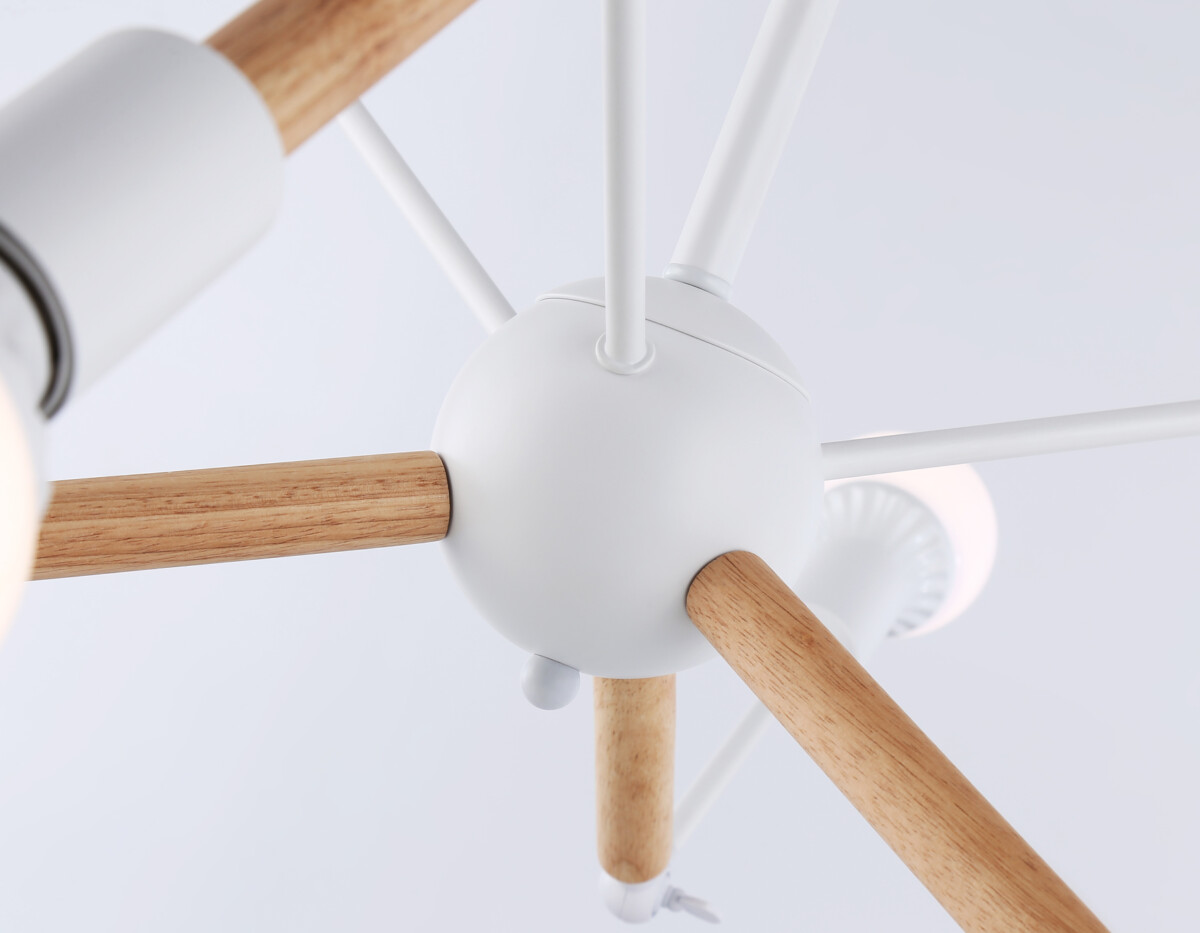 TR80485/6 WH/LW белый/светлое дерево E27/6 max 60W D930*510 — изображение 1