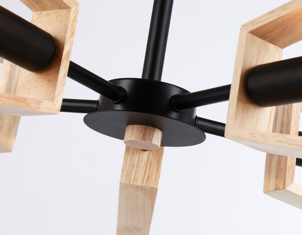 TR80495/5 BK/LW черный/светлое дерево E14/5 max 60W D620*430 — изображение 2