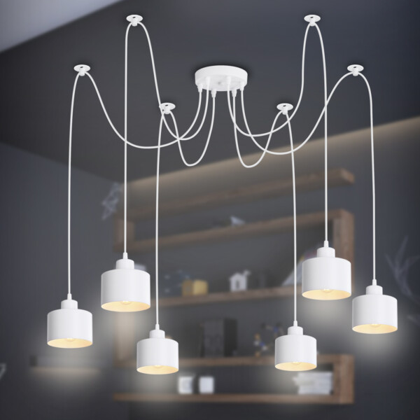 TR8131/6 WH белый E27*6 max 40W D700*800