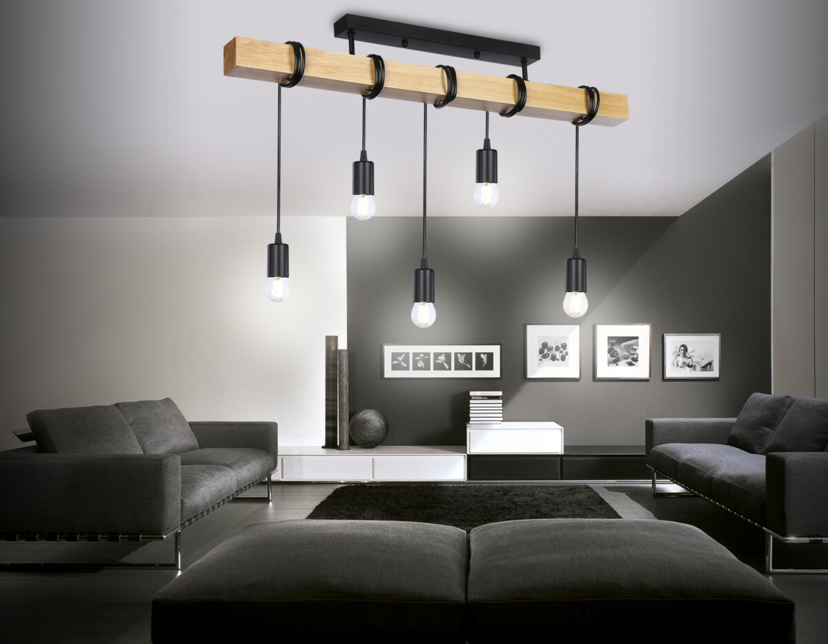 TR8183_inside TR8183/5 BK/LW черный/светлое дерево E27*5 max 40W 800*50*420 — изображение 1