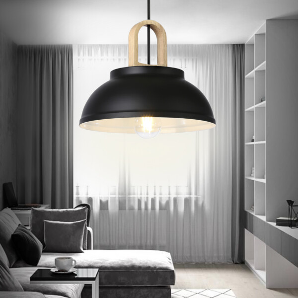 TR8192 BK/LW черный/светлое дерево E27 max 40W D290*900