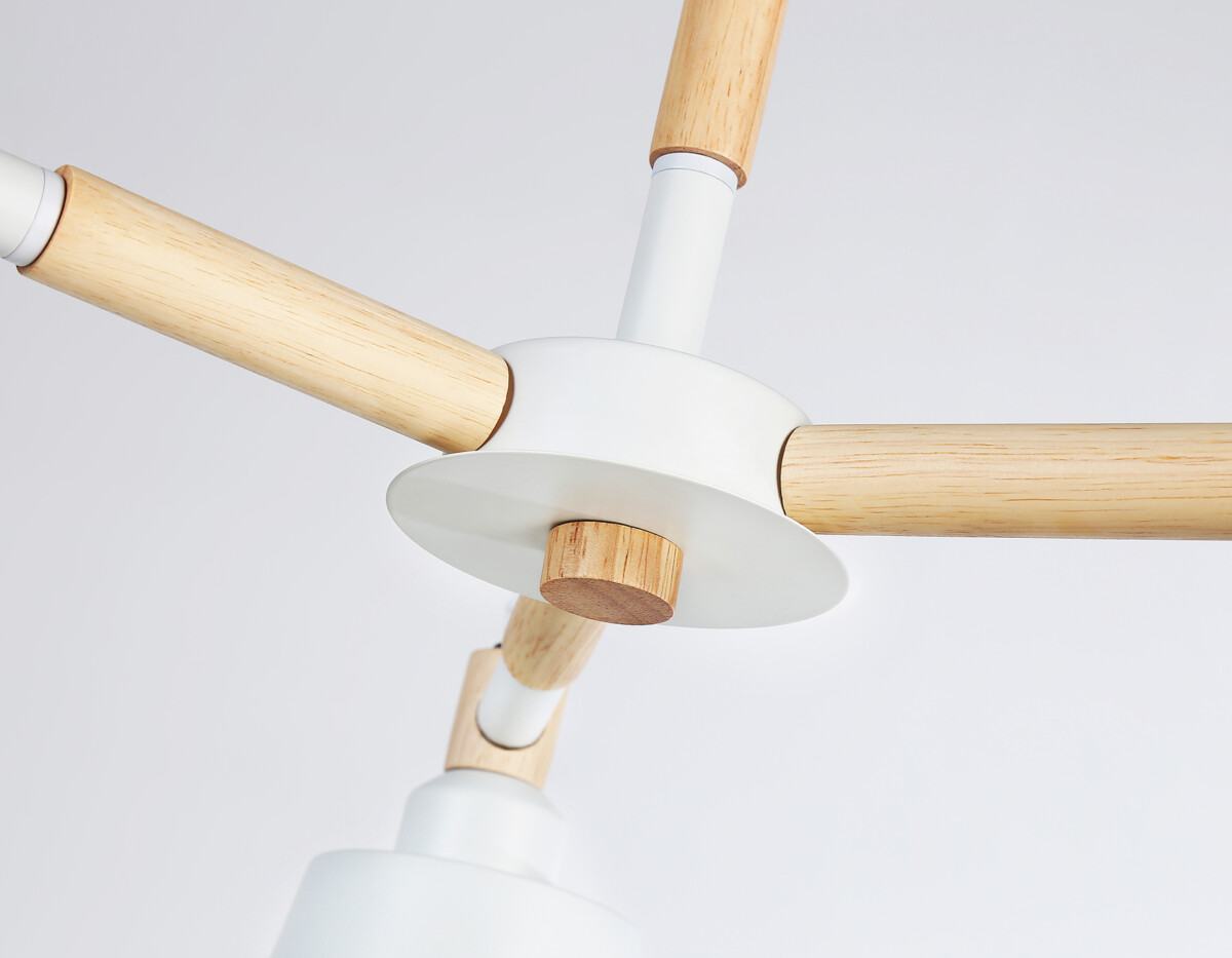 TR82204/3 WH/LW белый/светлое дерево E27/3 max 40W D560*430 — изображение 2