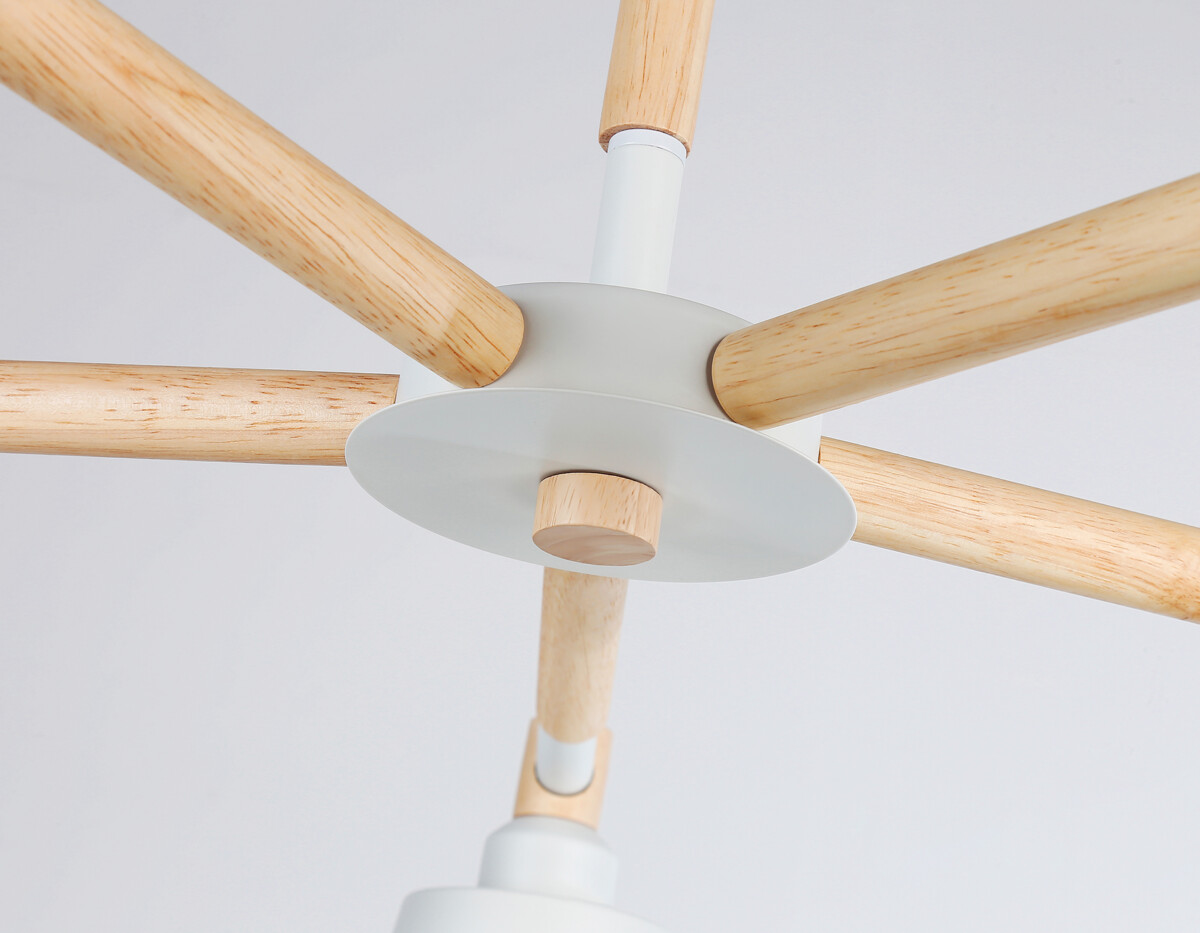 TR82208/5 WH/LW белый/светлое дерево E27/5 max 40W D780*430 — изображение 1