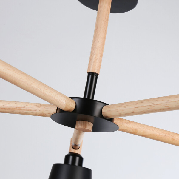 TR82211/5 BK/LW черный/светлое дерево E27/5 max 40W D780*430