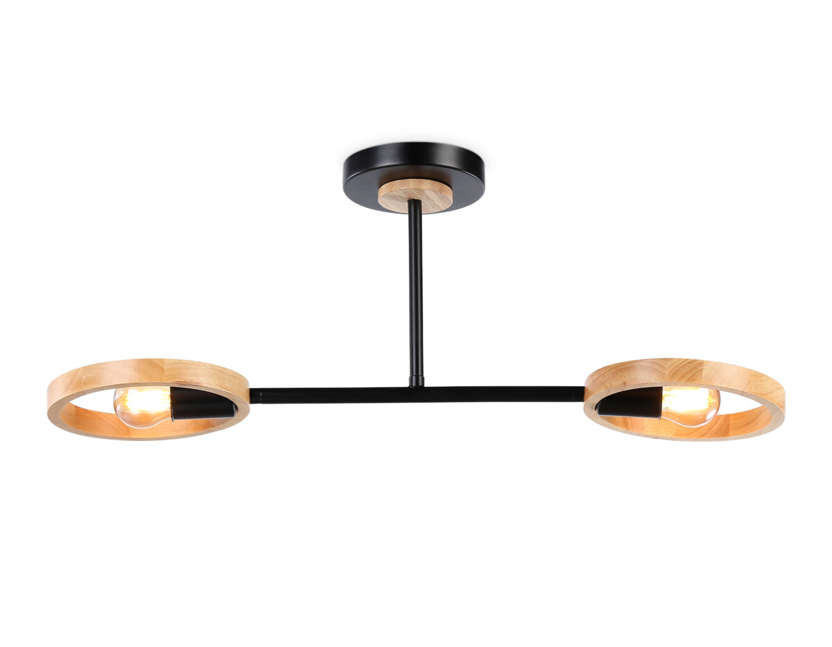 TR8244/2 BK/LWD черный/светлое дерево E27/2 max 40W 590*165*220 — изображение 7