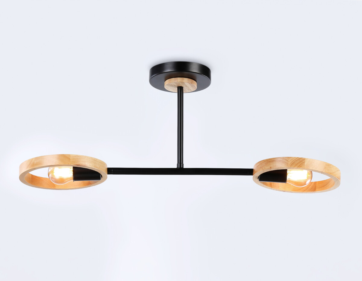 TR8244/2 BK/LWD черный/светлое дерево E27/2 max 40W 590*165*220 — изображение 5