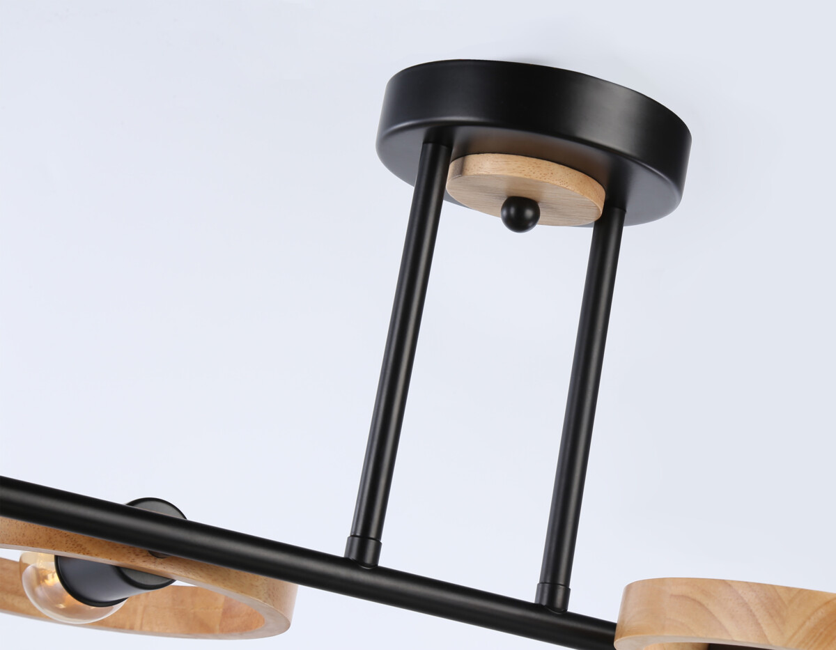 TR8248/4 BK/LWD черный/светлое дерево E27/4 max 40W 840*360*220 — изображение 2