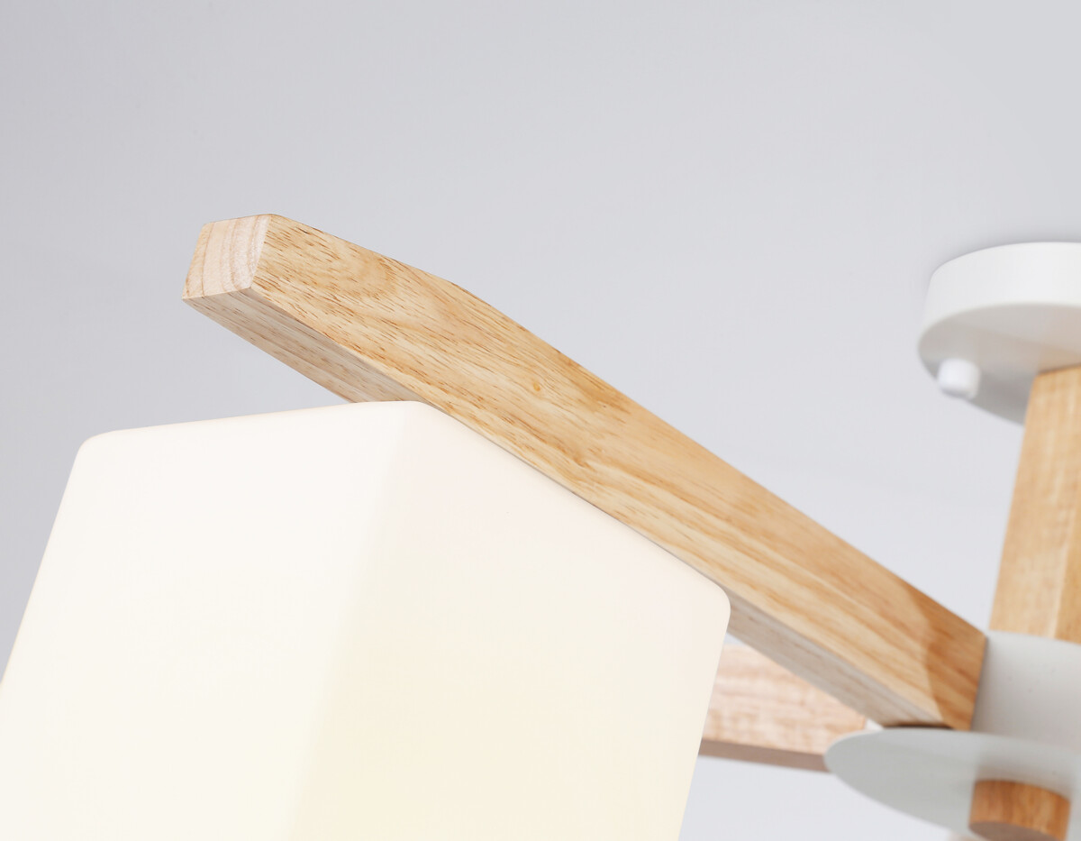 TR83118_macro1 TR83118/5 WH/LW белый/светлое дерево E27/5 max 40W D700*325 — изображение 1