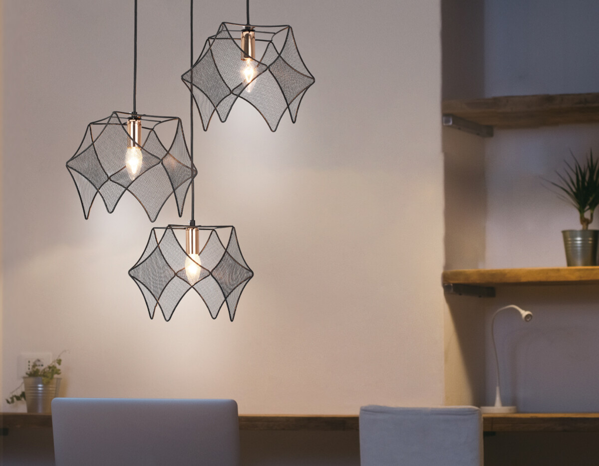 TR8427/3 BK/GD черный/золото E14/3 max 40W D510*1000 — изображение 2