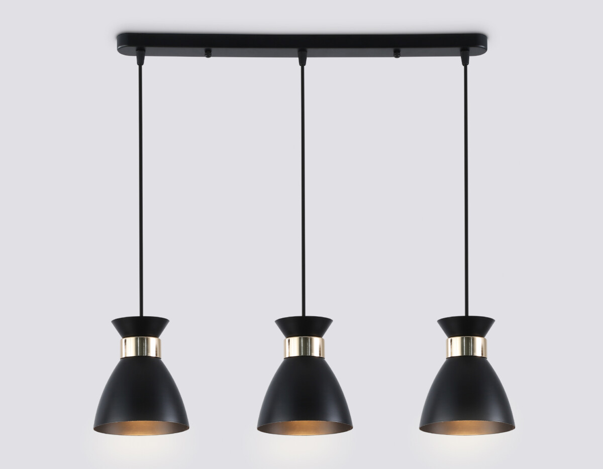 TR8469/3 BK/FGD черный/золото E27/3 max 60W 550*135*1000 — изображение 1