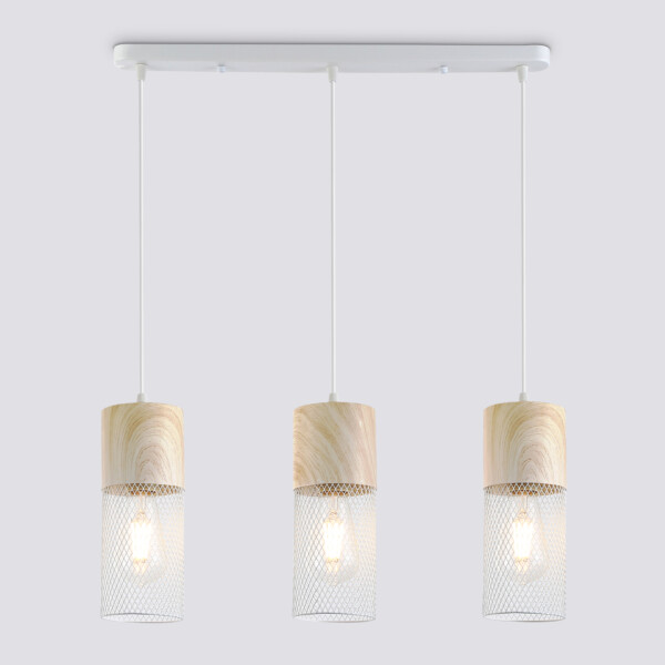 TR8499/3 WH/WD белый/дерево E27/3 max 60W 550*100*1000