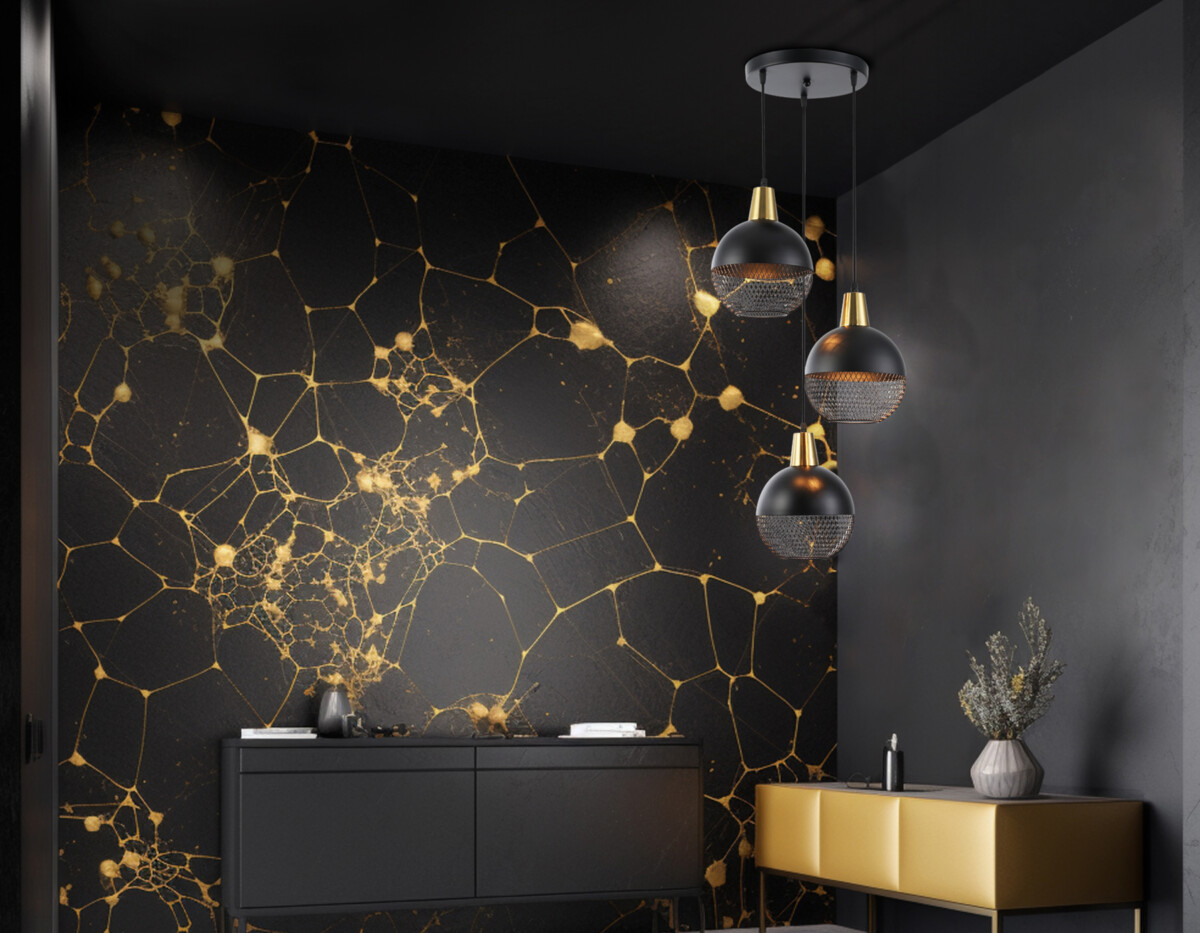 TR8505/3 BK/CP черный/медь E27/3 max 60W D410*1000 — изображение 4