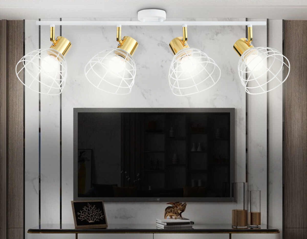 TR8603/4 WH/GD белый/золото E27*4 max 40W 465*154*230 — изображение 4