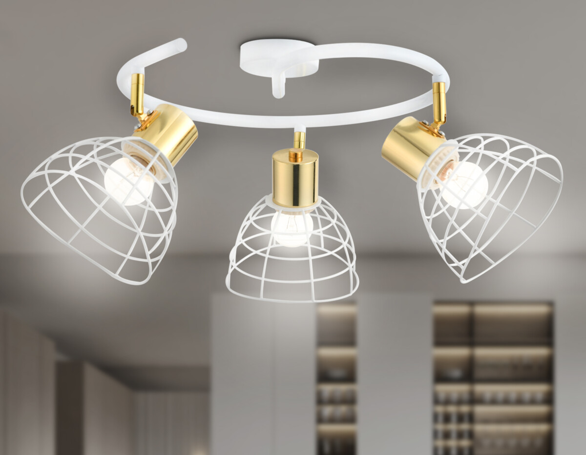 TR8605/3 WH/GD белый/золото E27*3 max 40W D325*230 — изображение 4