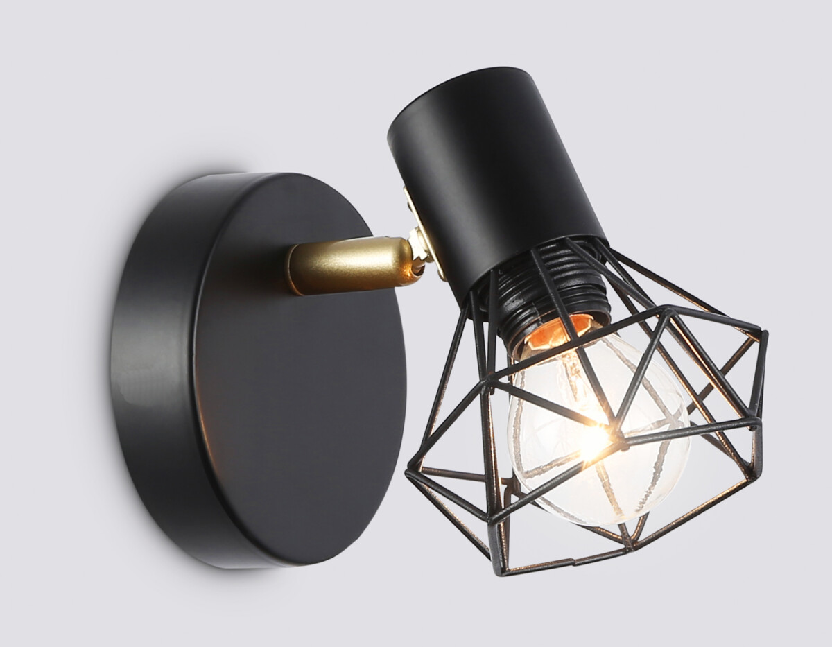 TR8655 BK/GD черный/золото E14 max 60W 170*100*140 — изображение 1