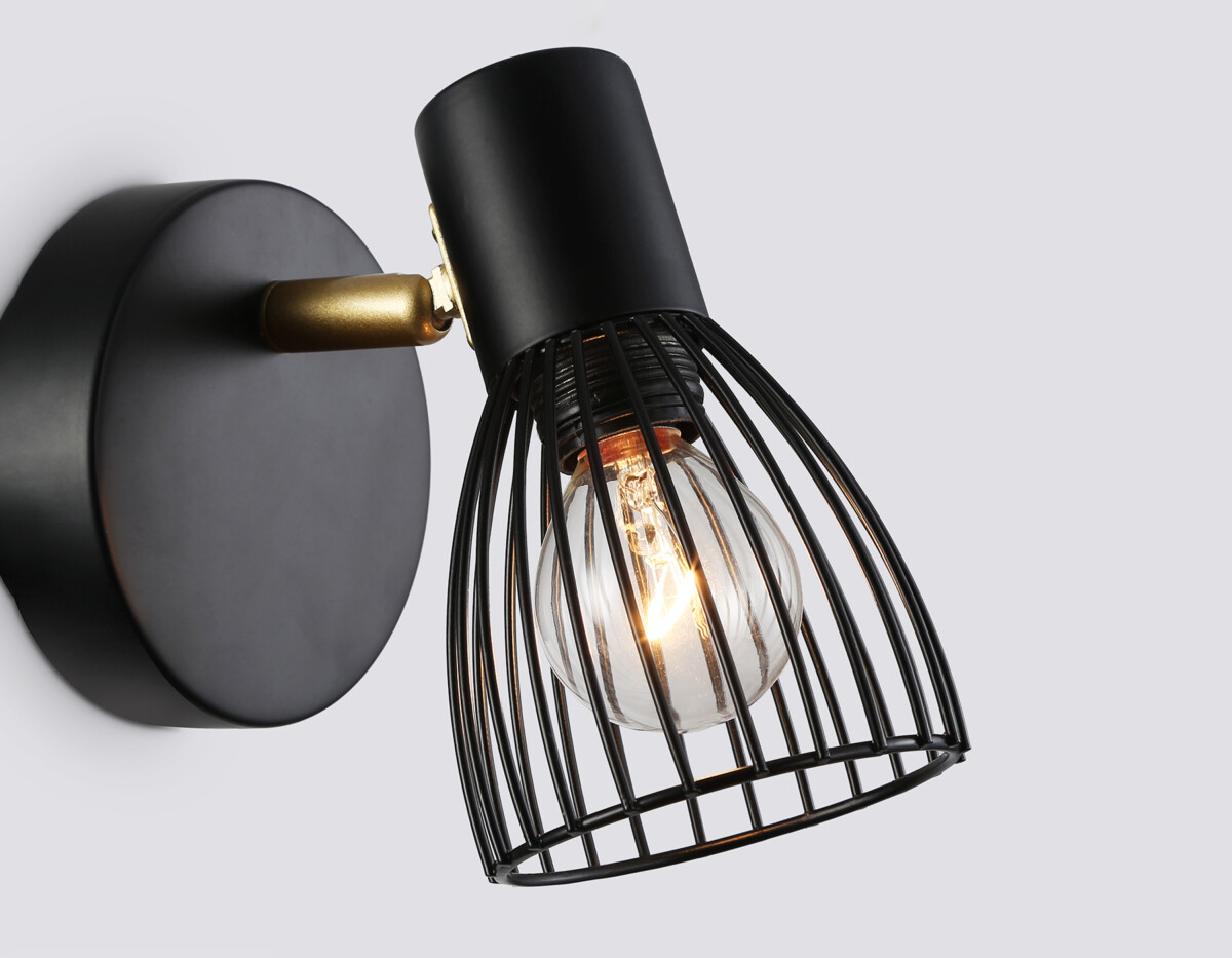 TR8659 BK/GD черный/золото E14 max 60W 160*100*145 — изображение 3