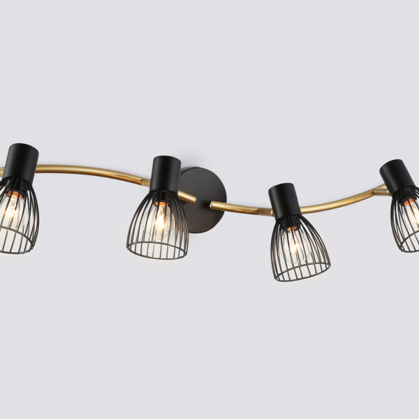 TR8662/4 BK/GD черный/золото E14/4 max 60W 760*100*170