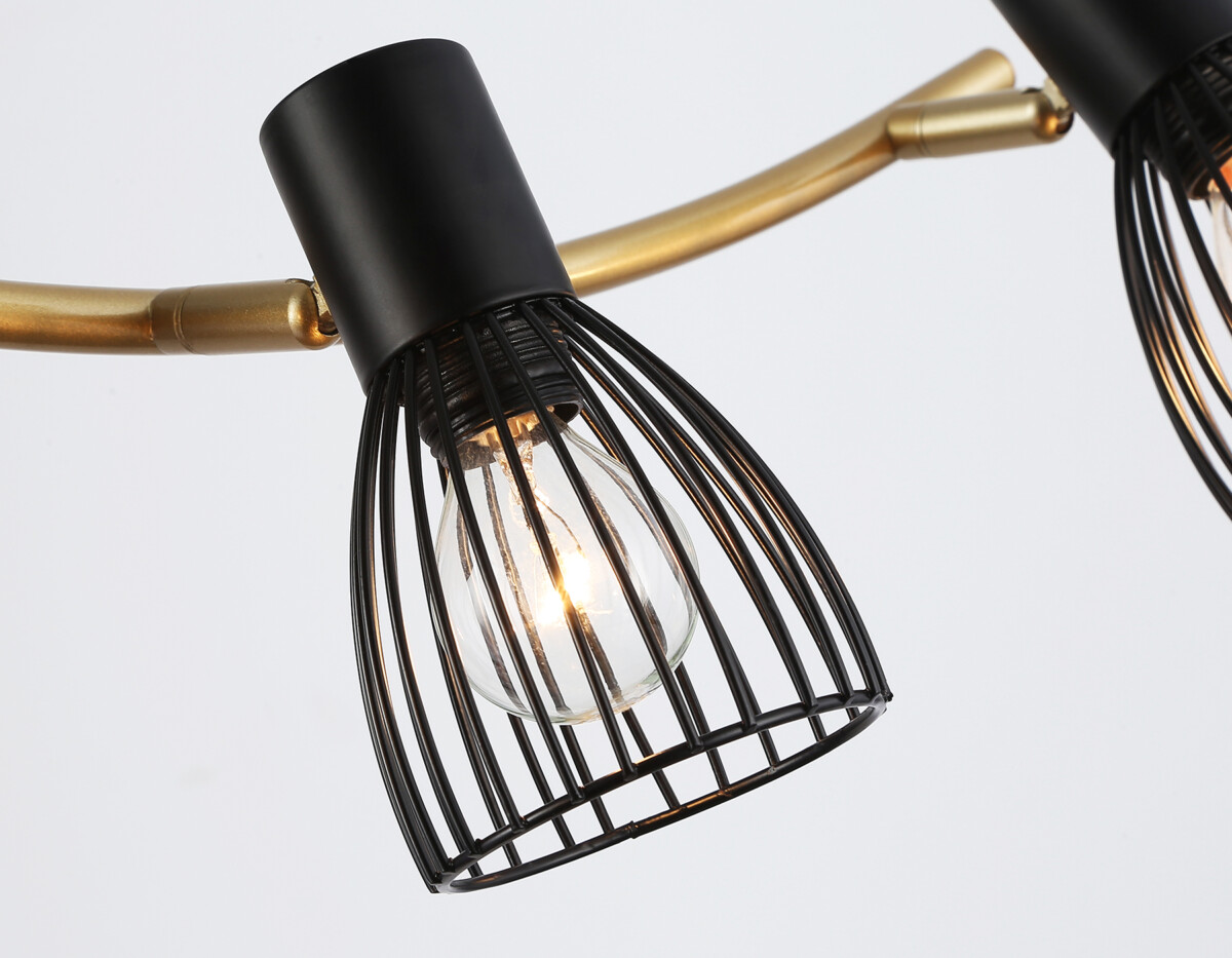 TR8662/4 BK/GD черный/золото E14/4 max 60W 760*100*170 — изображение 3