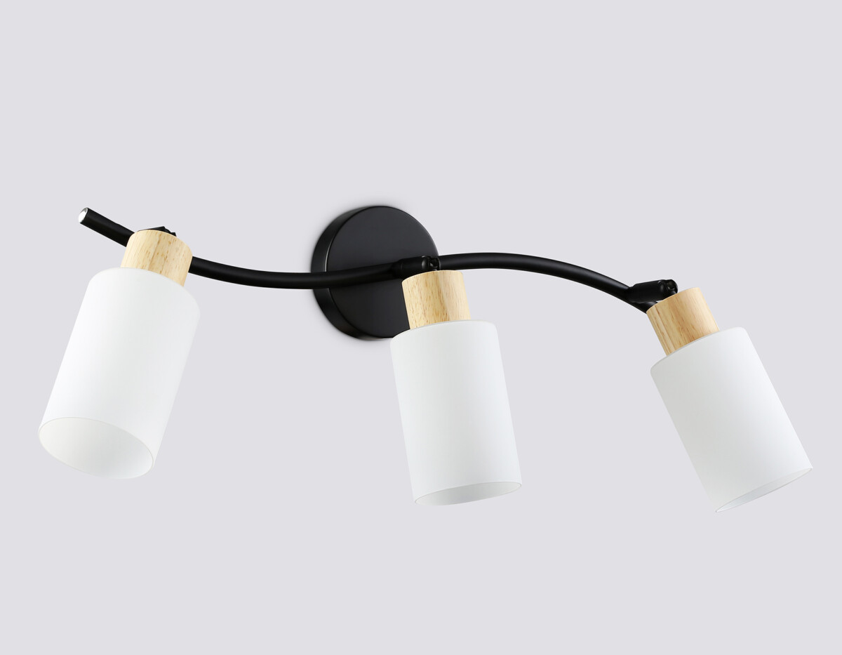 TR8722/3 BK/WD черный/дерево E14/3 max 60W 580*100*210 — изображение 2