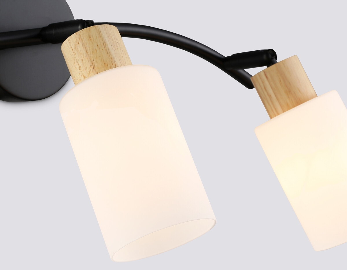 TR8722/3 BK/WD черный/дерево E14/3 max 60W 580*100*210 — изображение 3