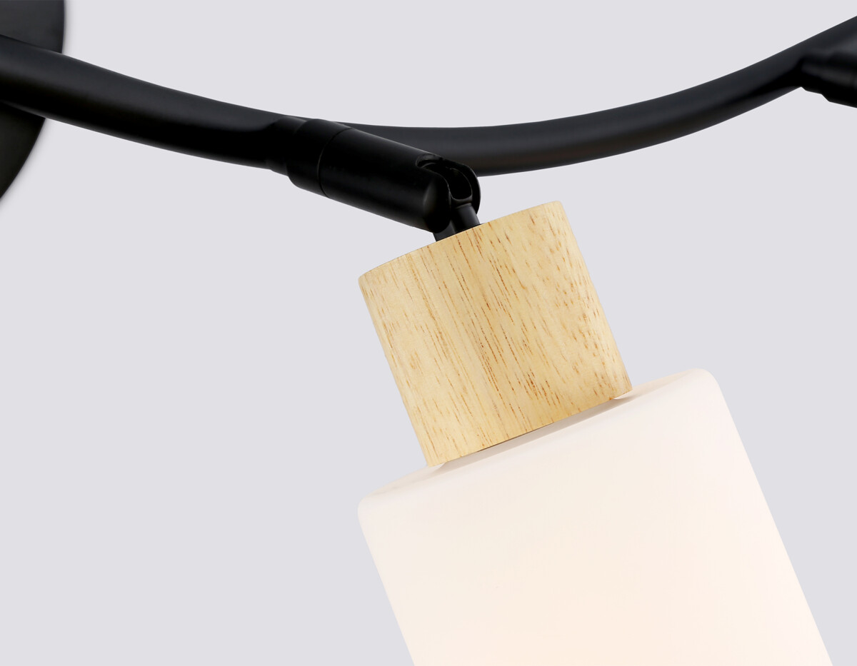 TR8723/4 BK/WD черный/дерево E14/4 max 60W 760*100*210 — изображение 4