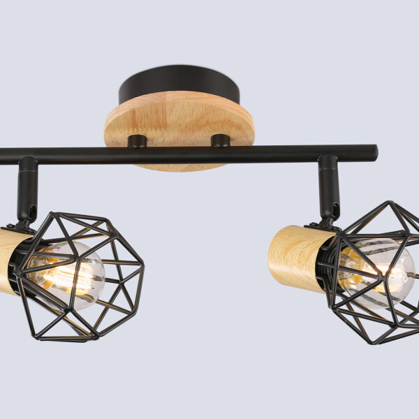 TR8752/2 BK/WD черный/дерево IP20 E27/2 310*115*200