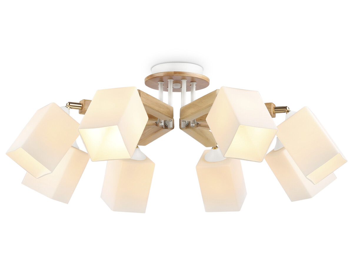 TR9522/8 WH/GD/FR белый/золото/белый матовый E27*8 max 40W D790*260 — изображение 7