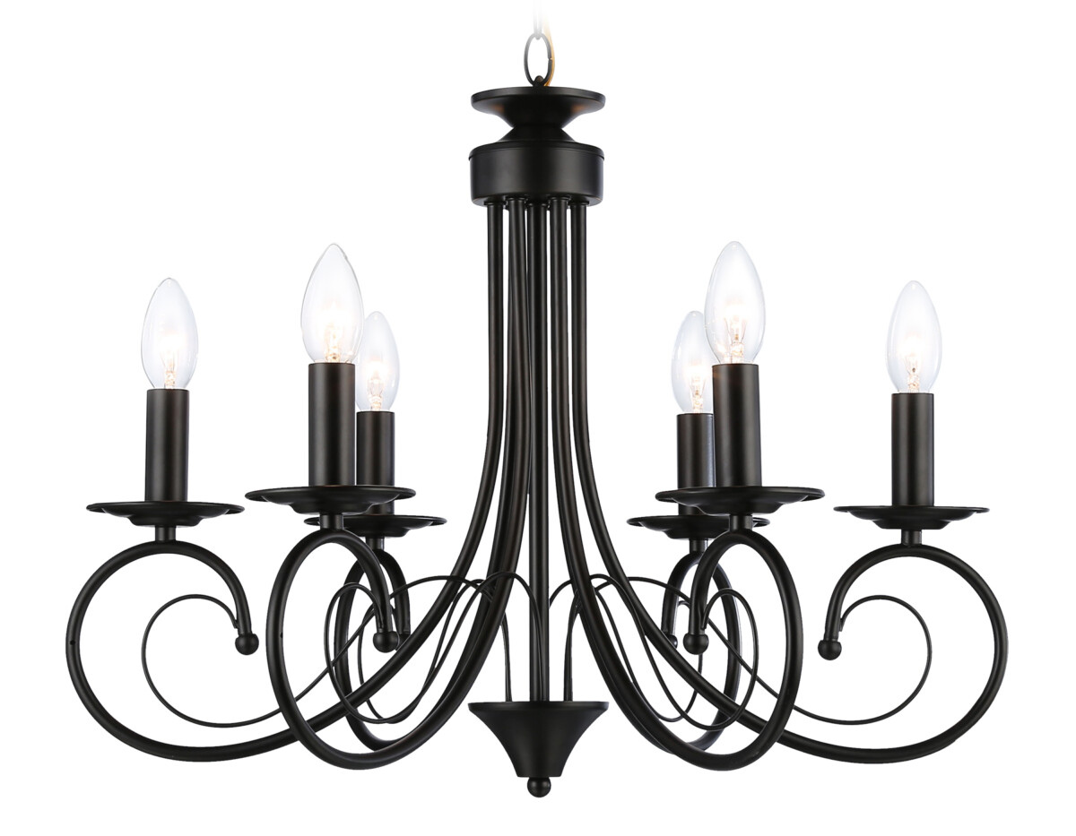 TR9612/6 BK черный E14/6 max 40W D560*650 — изображение 1