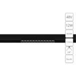 A4664PL-1BK СВЕТИЛЬНИК ПОТОЛОЧНЫЙ LINEA 48В 12Вт 1100Лм 4000К 90+ 24°