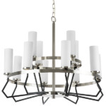 723125 Люстра FLUME 12х40W E14 ЧЕРНЫЙ МАТОВЫЙ/НИКЕЛЬ — изображение 3