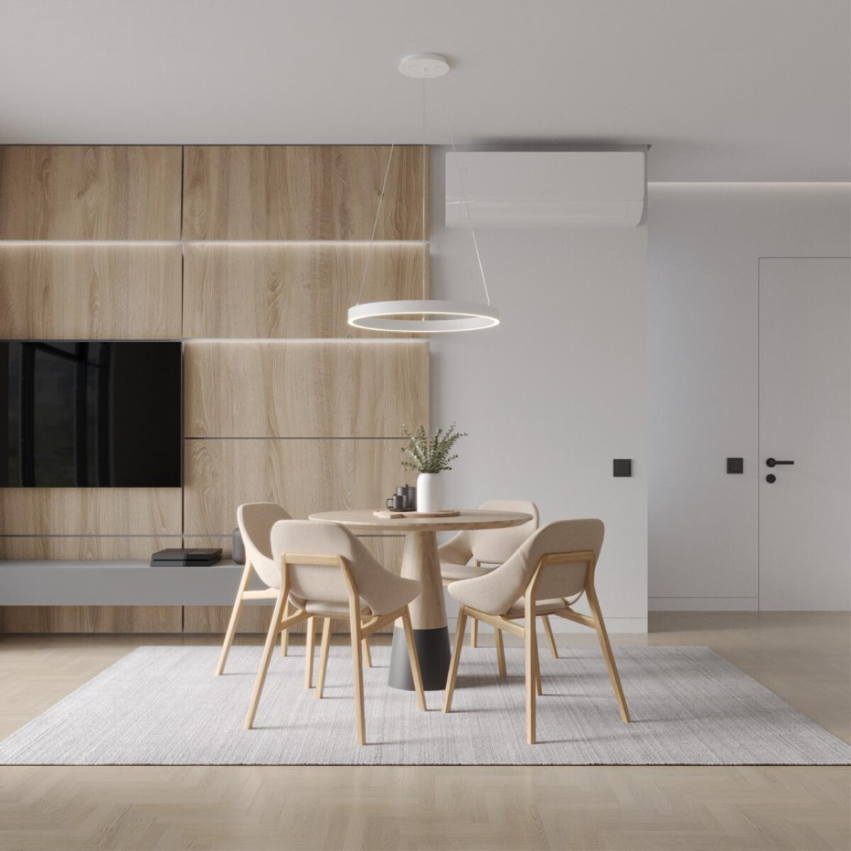 358960 OVER NT22 298 белый Светильник подвесной диммируемый, в комплекте пульт ДУ (2.4G) IP20 LED 3000К~6000К 50W 220V ITER — изображение 2