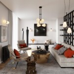 5418/2 MODERN ODL_EX23 000 черный хром/белый матовый/металл/стекло Подвес E14 2*40W ELICA — изображение 2