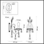 4977/1W HALL ODL23 627 золотой/хрусталь Бра E14 40W VERSIA — изображение 2