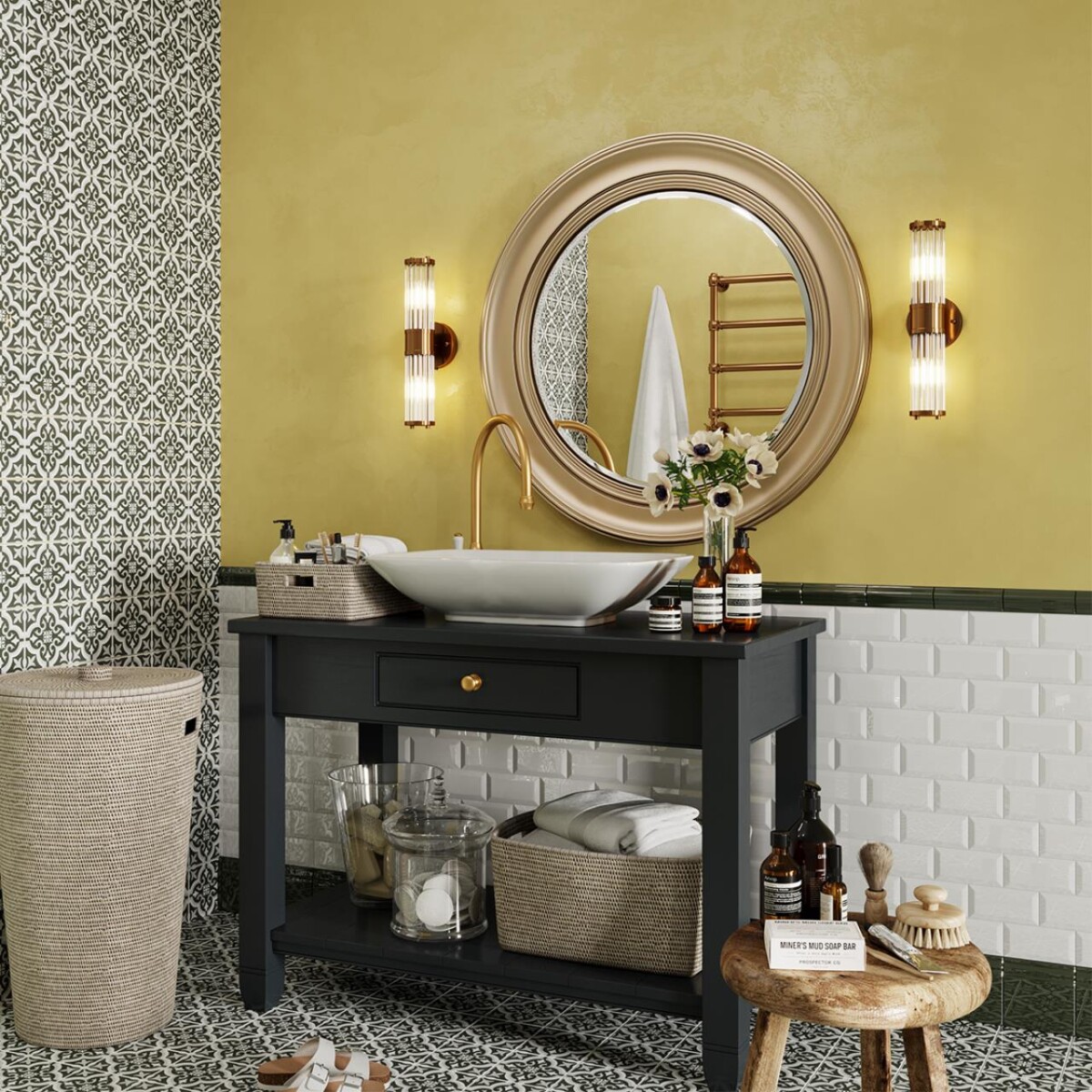 4946/2W DROPS ODL22 507 бронзовый/прозрачный/стекло Настенный светильник с выкл. E14 1*40W IP44 KEPA — изображение 1