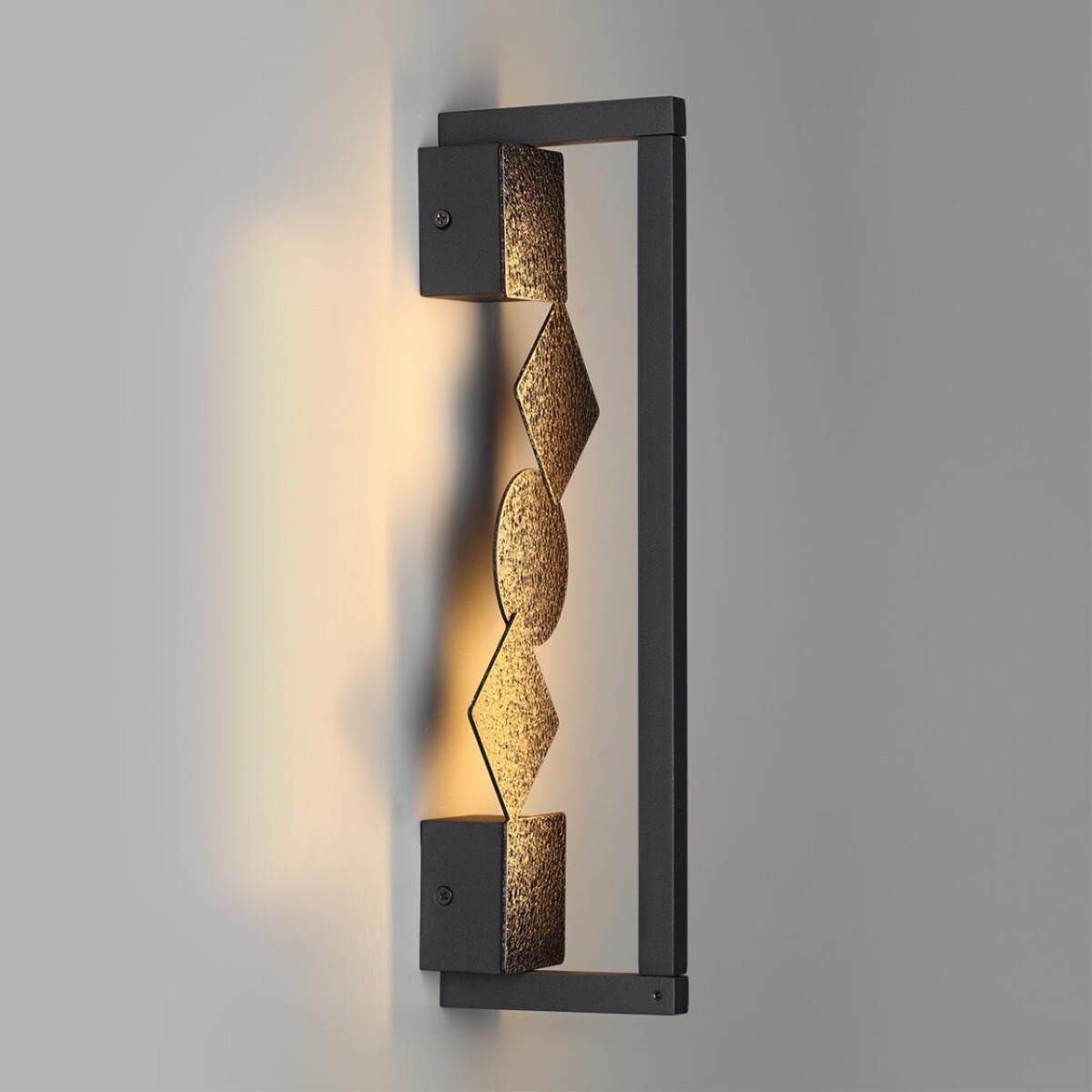 6692/7WL HIGHTECH ODL_EX24 057 Настенный светильник черный/фактура crack ice/металл/акрил поворотный на 360° IP20 LED 8W 184Лм 3000K GEOS — изображение 4