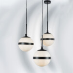 в наличии 813117 Подвес GLOBO 1х40W E14 черный/белый - купить в интернет-магазине Светильники Торг