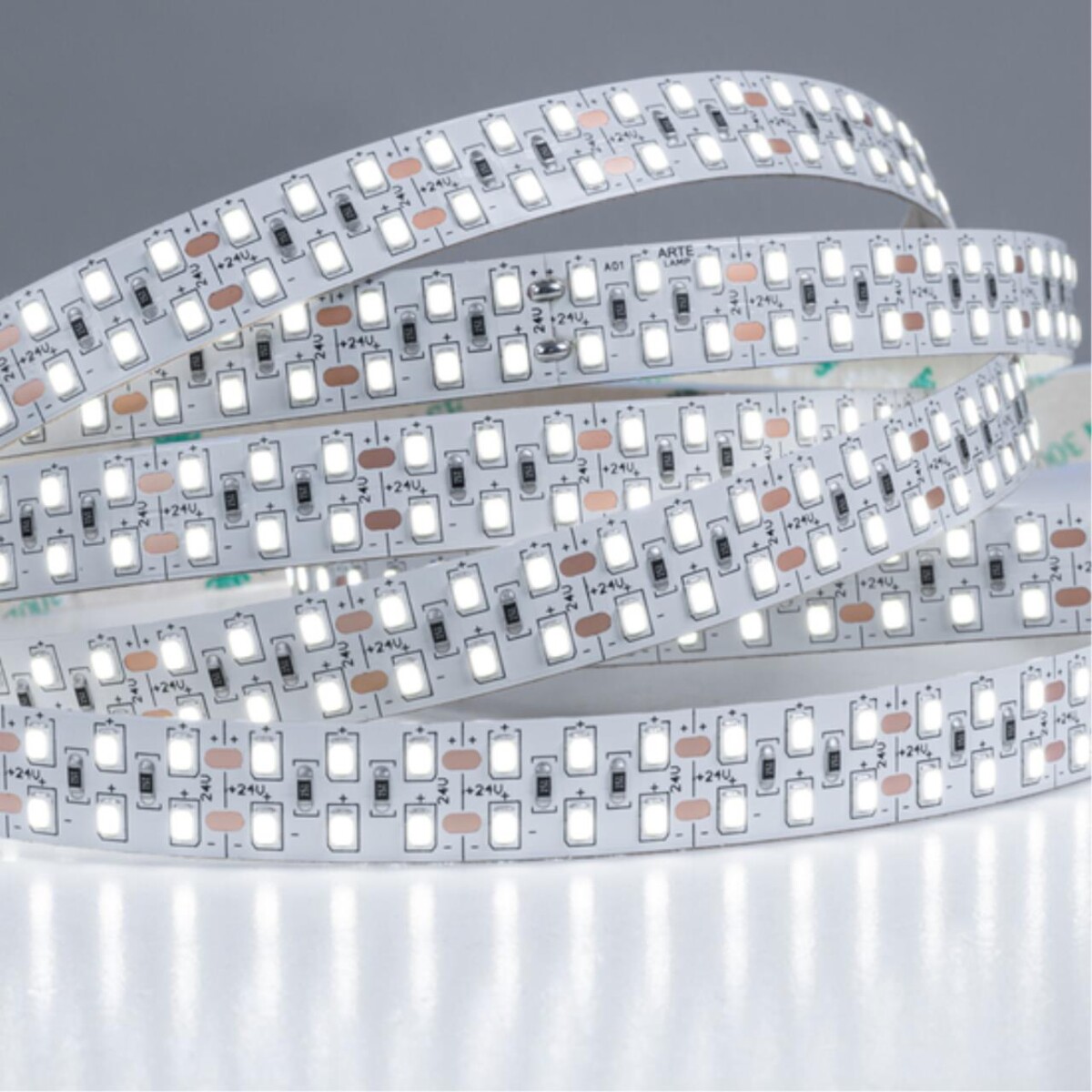 A2424015-02-4K Светодиодная лента 24В 20Вт/м 2200Лм/м 4000К 90+ 15мм SMD2835 240шт/м 5м IP20 — изображение 3