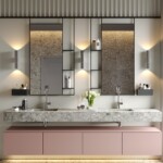 4281/2WA HIGHTECH ODL22 445 хром/металл Настенный светильник IP44 LED E27 max 2*7W BAZEL