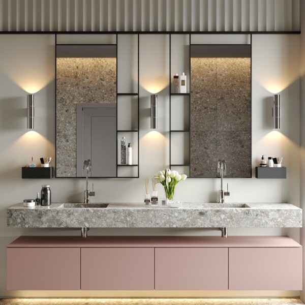 4281/2WA HIGHTECH ODL22 445 хром/металл Настенный светильник IP44 LED E27 max 2*7W BAZEL