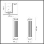 4823/2W WALLI ODL21 467 никель/прозрачный Настенный светильник E14 2*40W LORDI — изображение 2