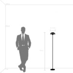 738773 Торшер ACRILE 7W LED 263LM 120G ЗОЛОТО/ЧЕРНЫЙ 3000K — изображение 2