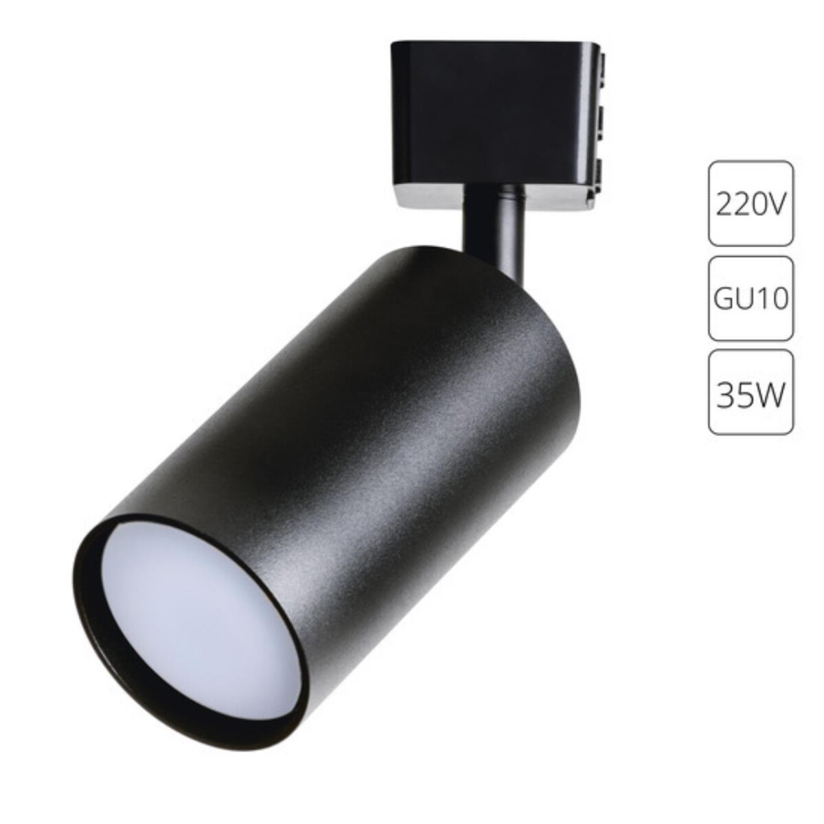 A1518PL-1BK Светильник трековый однофазный RIDGE Ø55x100мм черный IP20 — изображение 1