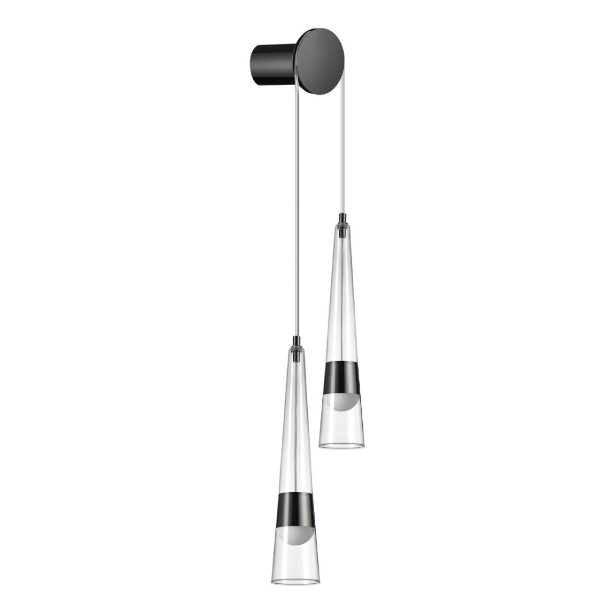 5044/24WL L-VISION ODL24 000 глянц.темн.хром/прозрачный/металл/стекло Бра LED 24W 3000K 2536Лм LUMP — изображение 1