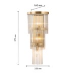 4308-3W, настенный светильник, D155xW255xH575, 3xE14x40W, excluded — изображение 3