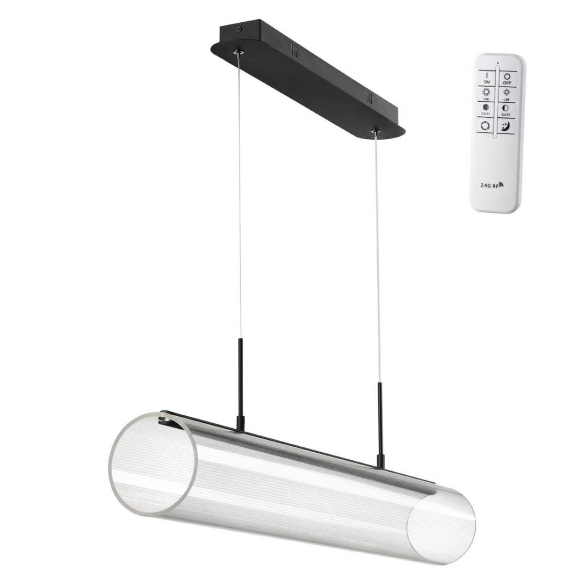 359322 OVER NT24 304 черный Светильник подвесной диммируемый, в комплекте пульт ДУ IP20 LED 36W 220-240V 3000К~6000К 3500Лм TROMPA — изображение 1
