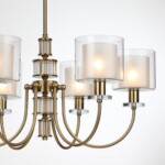 5088/6 CLASSIC ODL25 635 античная бронза/стекло Люстра E14 6*40W SAGA — изображение 6