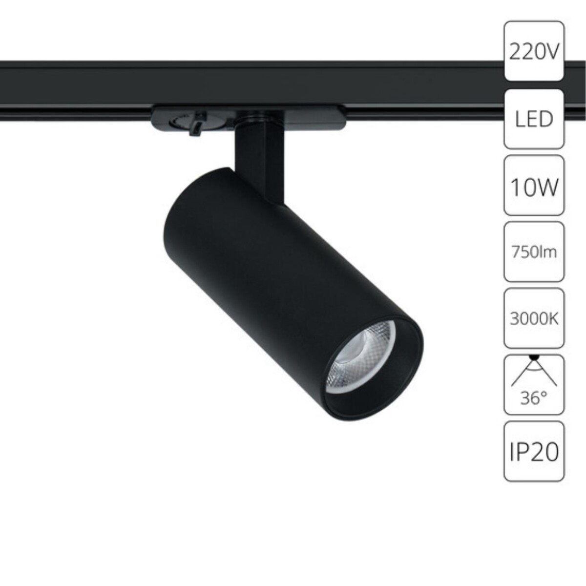 be89b453d33f61bae3ed5a9a22cdad4d A1935PL-1BK СВЕТИЛЬНИК ПОТОЛОЧНЫЙ BENE 220В 10Вт 750Лм 3000К 90+ 36° — изображение 1