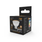 101505107 Лампа Gauss LED MR16 GU5.3 7W 600lm 2700K 1/10/100 — изображение 3